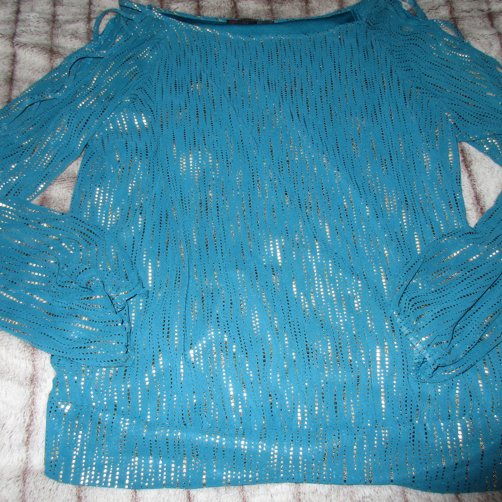 Metallic Retro Blouse - Picture 2 of 5